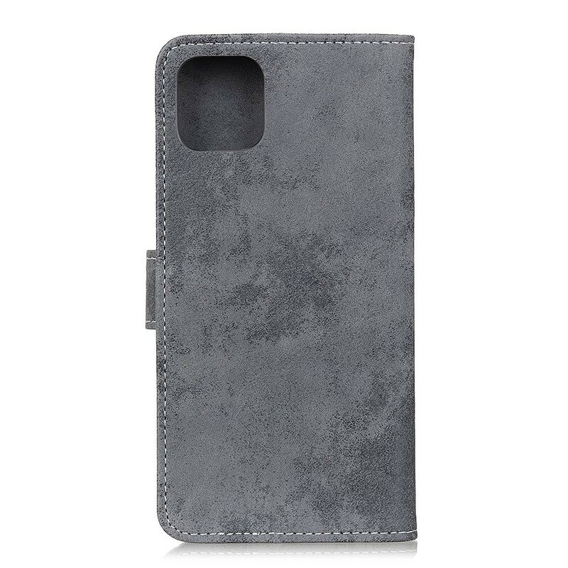 Folio Deksel Til iPhone 11 Pro Max Vintage Skinneffekt