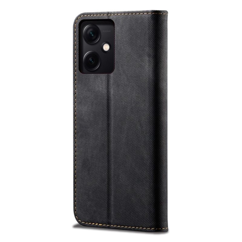 Beskyttelse Deksel Til Xiaomi Redmi Note 12 5G Folio Deksel Denim Stoff