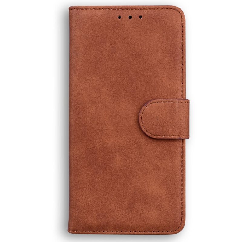 Folio Deksel Til Xiaomi Redmi Note 12 5G Plain I Kunstskinn