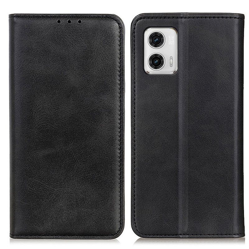 Beskyttelse Deksel Til Moto G73 5G Folio Deksel Elegance Split Leather