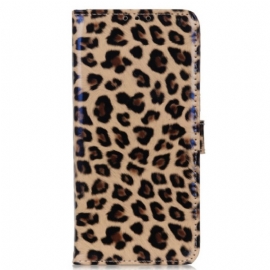 Folio Deksel Til Moto G73 5G Leopard