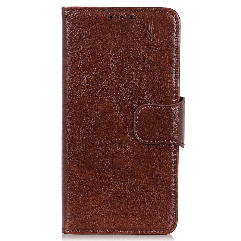 Folio Deksel Til Moto G73 5G Nappa Split Leather