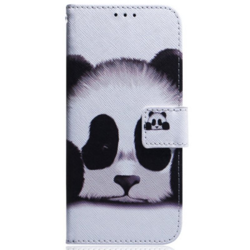 Folio Deksel Til Samsung Galaxy M13 Med Kjede Strappy Panda