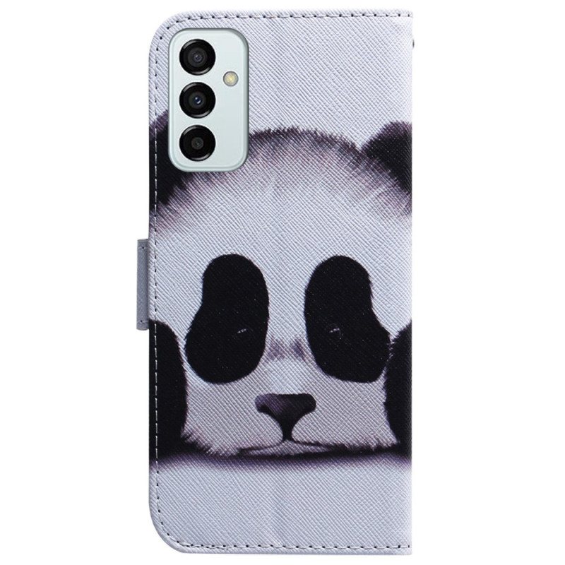 Folio Deksel Til Samsung Galaxy M13 Med Kjede Strappy Panda