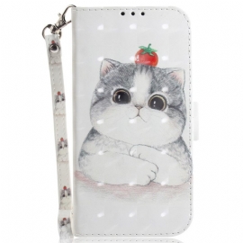 Folio Deksel Til Samsung Galaxy A54 5G Med Kjede Morsom Thong Cat