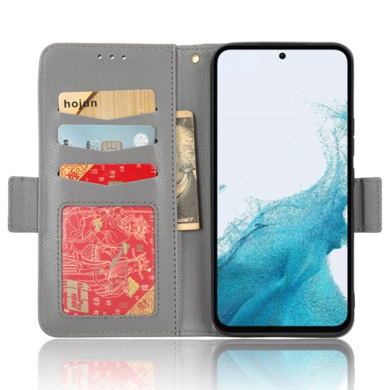 Folio Deksel Til Samsung Galaxy A54 5G Med Kjede Strappy Skinnstil