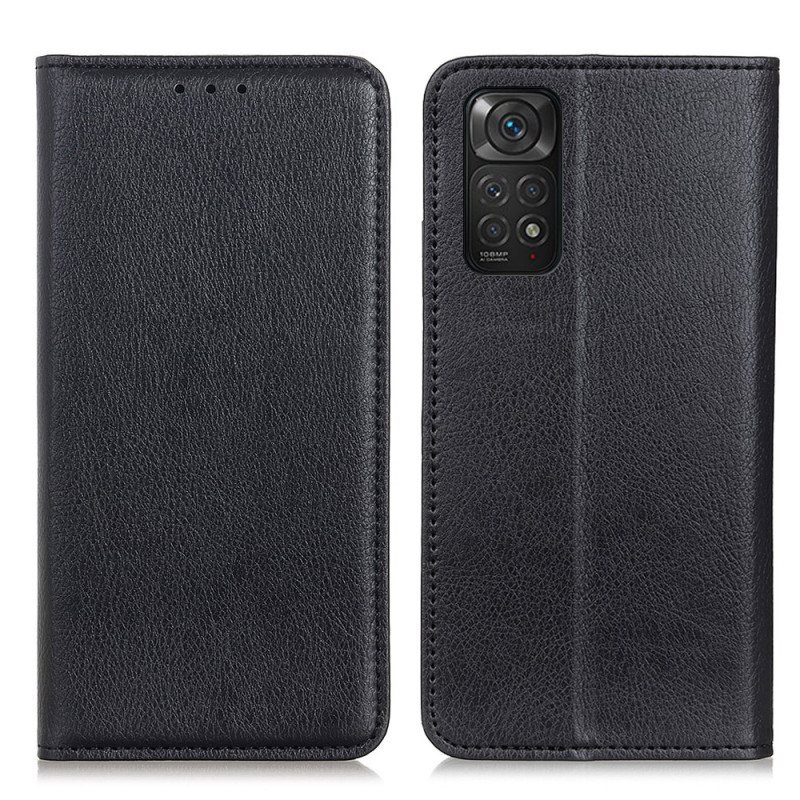 Beskyttelse Deksel Til Xiaomi Redmi Note 11 / 11S Folio Deksel Lychee Split Leather Texture