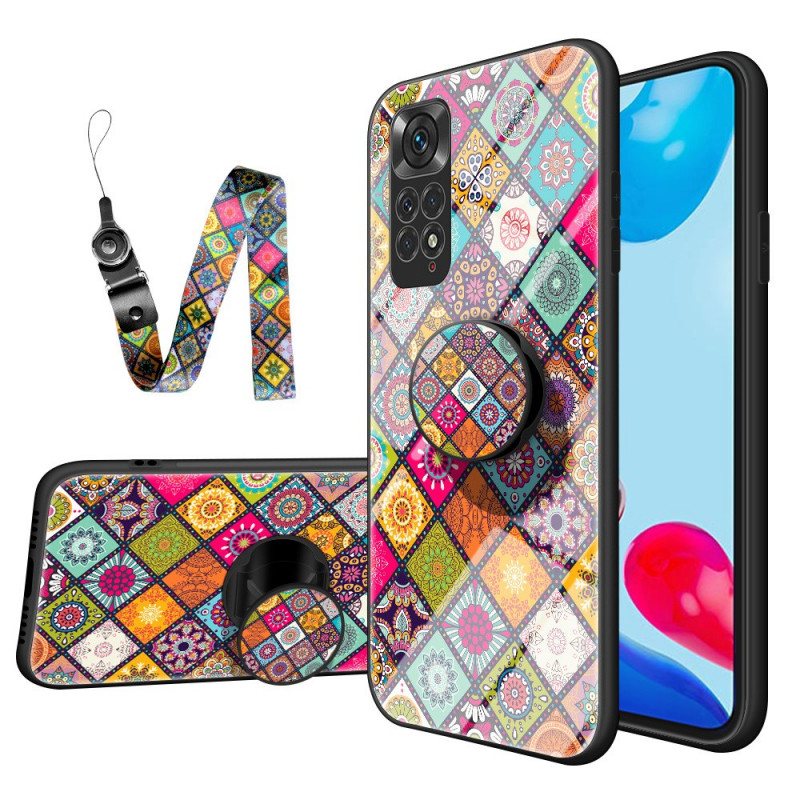 Deksel Til Xiaomi Redmi Note 11 / 11S Patchwork Magnetisk Holder