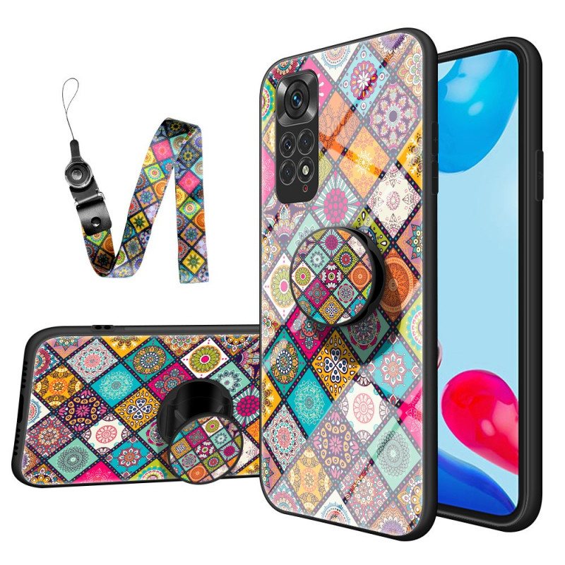 Deksel Til Xiaomi Redmi Note 11 / 11S Patchwork Magnetisk Holder