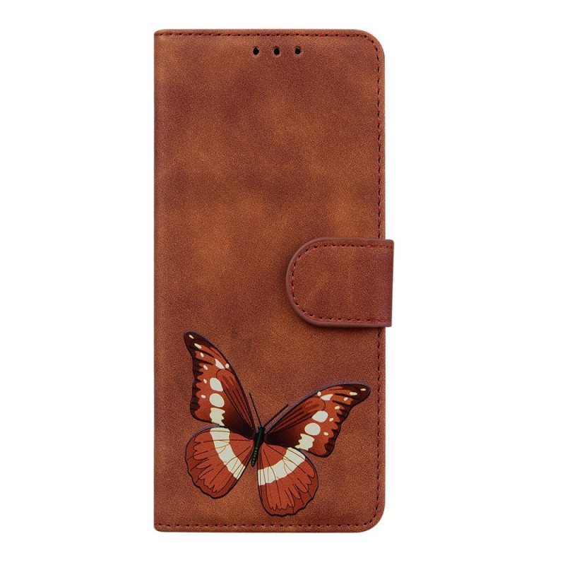 Folio Deksel Til Xiaomi Redmi Note 11 / 11S Skin-touch Butterfly