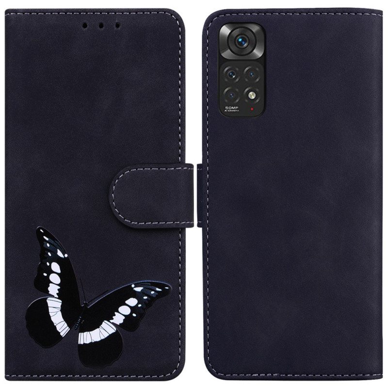 Folio Deksel Til Xiaomi Redmi Note 11 / 11S Skin-touch Butterfly