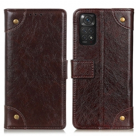 Folio Deksel Til Xiaomi Redmi Note 11 / 11S Stil Nappa Leather Vintage Nagler