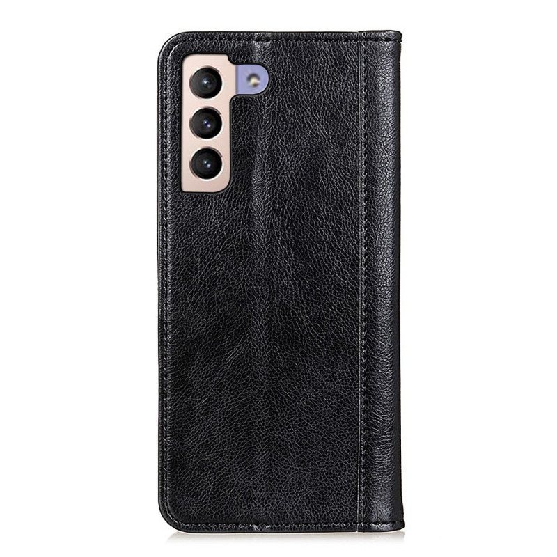 Beskyttelse Deksel Til Samsung Galaxy S22 Plus 5G Folio Deksel Elegance Split Litchi Leather