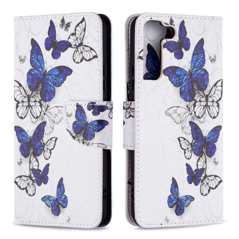 Folio Deksel Til Samsung Galaxy S22 Plus 5G Butterflies Kings