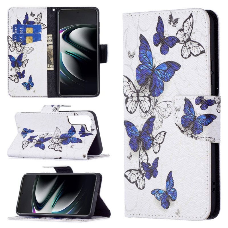 Folio Deksel Til Samsung Galaxy S22 Plus 5G Butterflies Kings