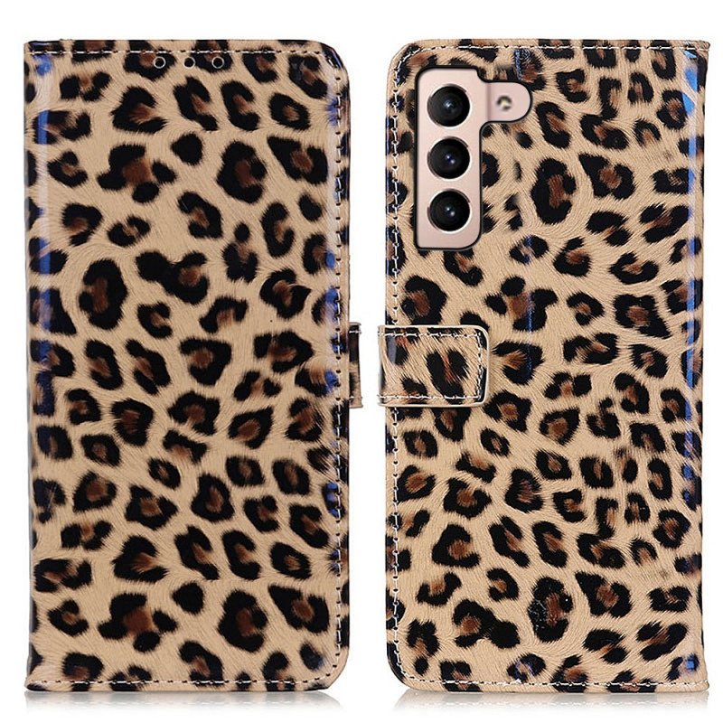 Folio Deksel Til Samsung Galaxy S22 Plus 5G Leopard