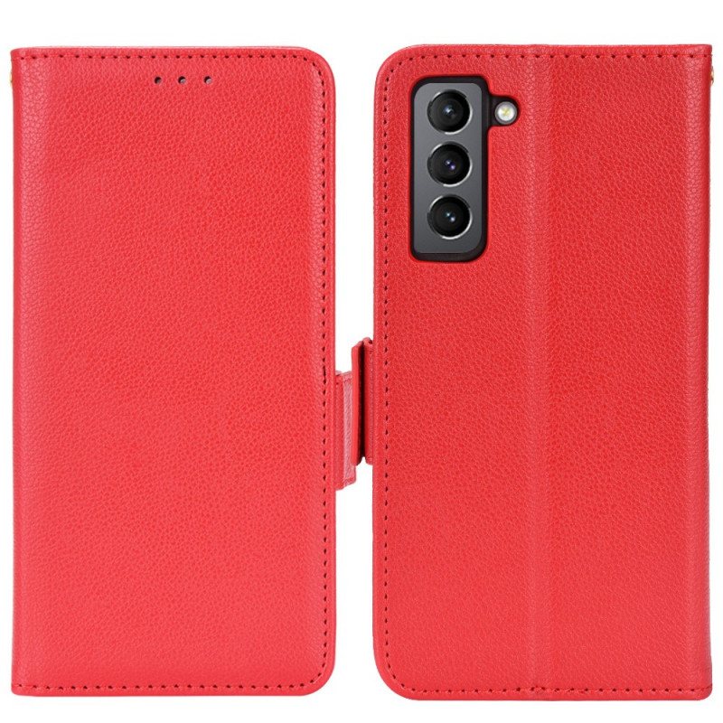 Folio Deksel Til Samsung Galaxy S22 Plus 5G Style Leather Litchi Design