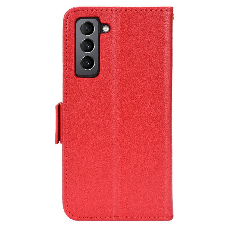 Folio Deksel Til Samsung Galaxy S22 Plus 5G Style Leather Litchi Design