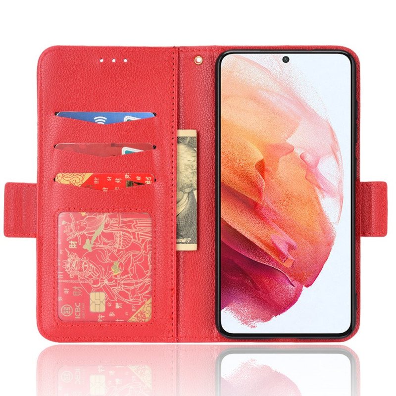 Folio Deksel Til Samsung Galaxy S22 Plus 5G Style Leather Litchi Design