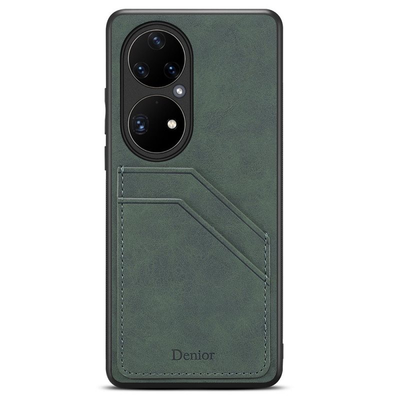 Deksel Til Huawei P50 Pro Denior Double Slot Card Holder