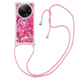 Deksel Poco C61 Cherry Blossom Glitter Beskyttelse Deksel