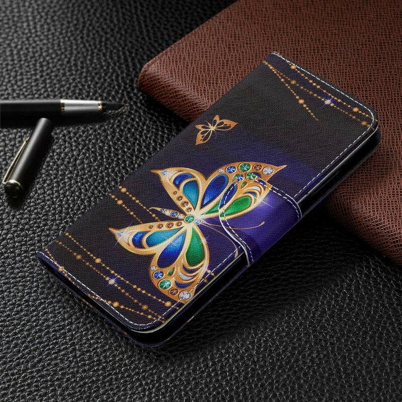 Folio Deksel Til Huawei P40 Lite E Butterflies Kings