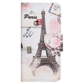 Folio Deksel Til Xiaomi Redmi Note 12 4G Eiffeltårnet