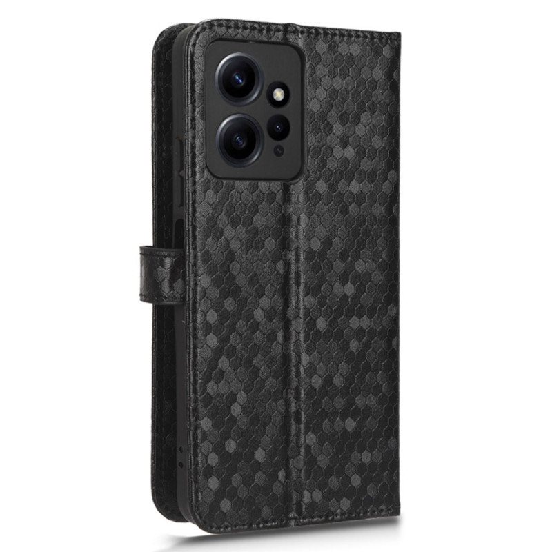 Folio Deksel Til Xiaomi Redmi Note 12 4G Med Kjede 3d Strappy Design