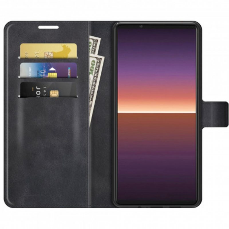 Folio Deksel Til Sony Xperia 1 III Slank Ekstrem Skinneffekt