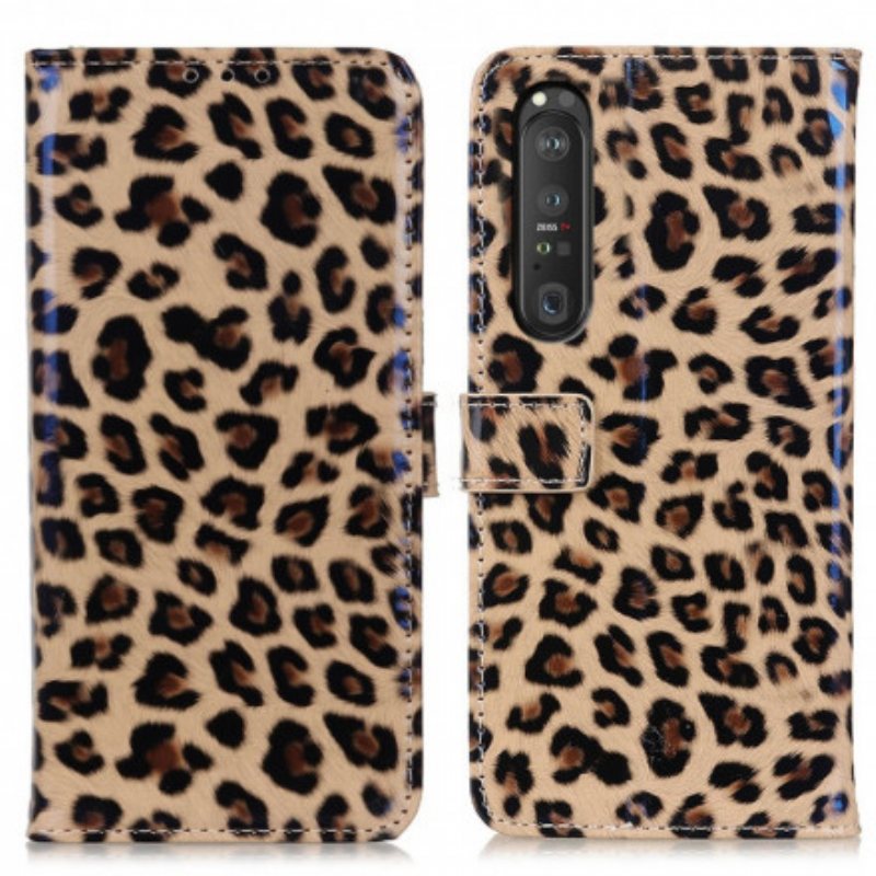 Lærdeksel Til Sony Xperia 1 III Leopard