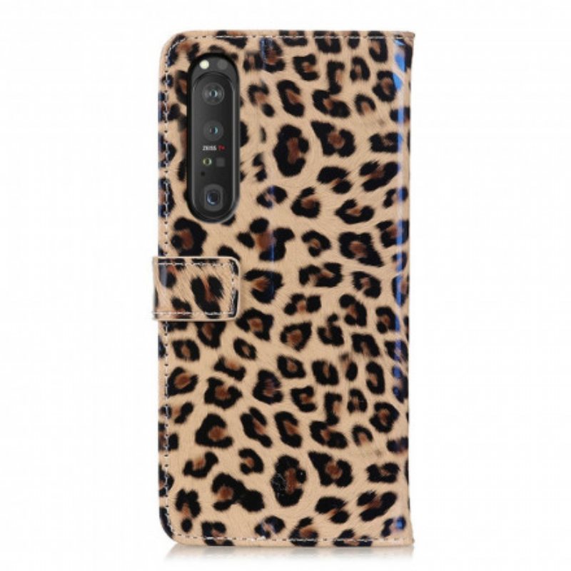 Lærdeksel Til Sony Xperia 1 III Leopard