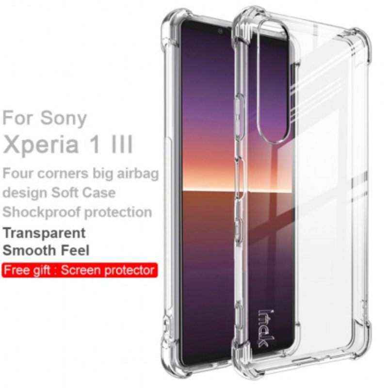 Mobildeksel Til Sony Xperia 1 III Gjennomsiktig Med Imak Skjermfilm