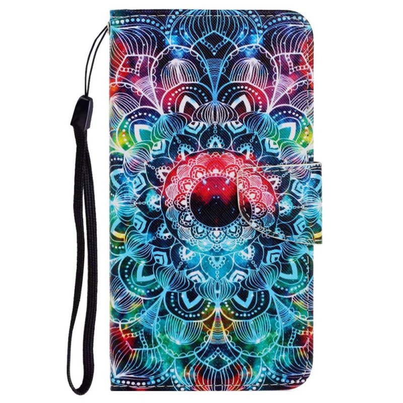 Folio Deksel Til Poco X4 Pro 5G Med Kjede Strappy Mandala