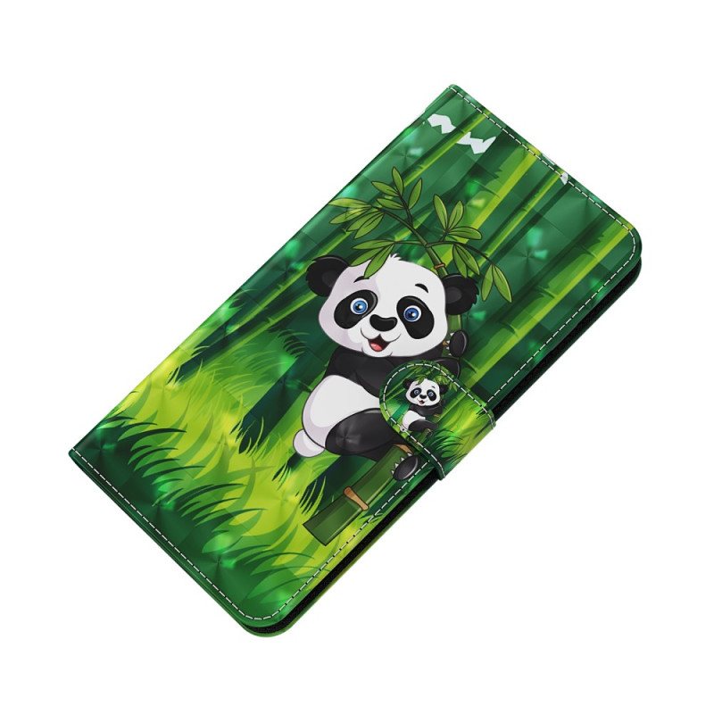 Folio Deksel Til Poco X4 Pro 5G Med Kjede Strappy Panda