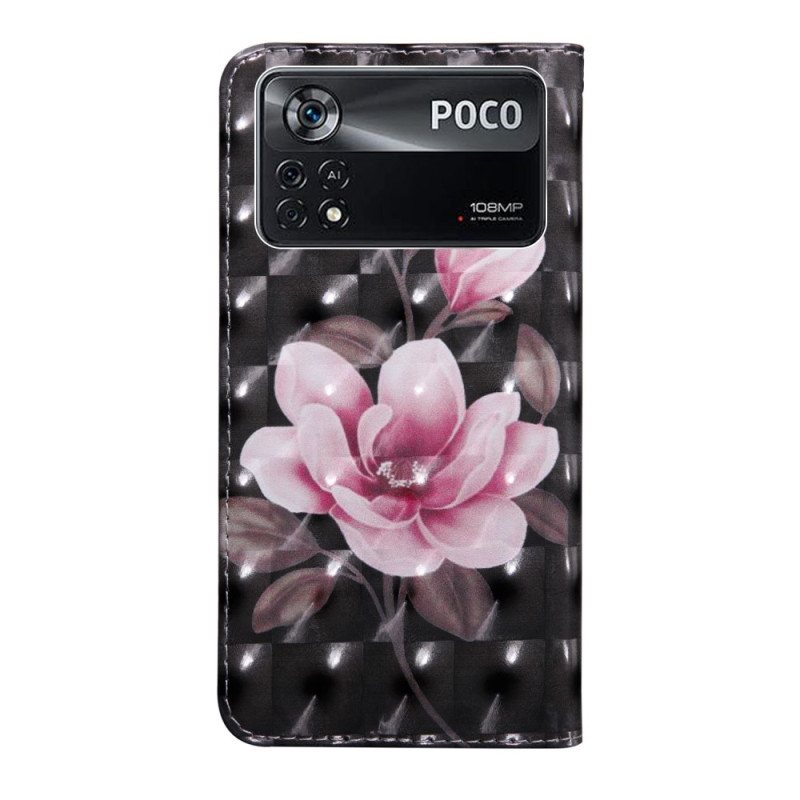 Lærdeksel Til Poco X4 Pro 5G Med Kjede Strappy Floral