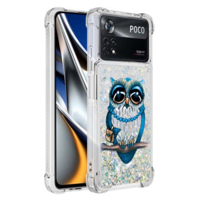 Mobildeksel Til Poco X4 Pro 5G Mrs Owl Glitter