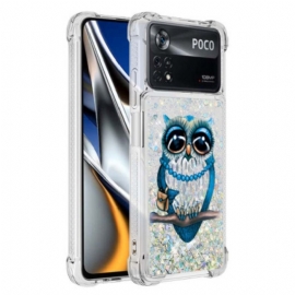 Mobildeksel Til Poco X4 Pro 5G Mrs Owl Glitter