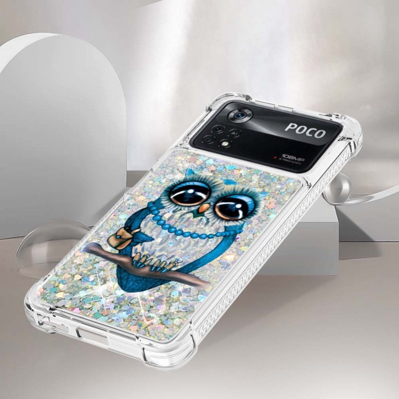 Mobildeksel Til Poco X4 Pro 5G Mrs Owl Glitter