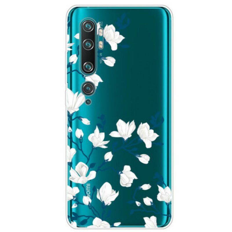 Deksel Til Xiaomi Mi Note 10 / 10 Pro Hvite Blomster