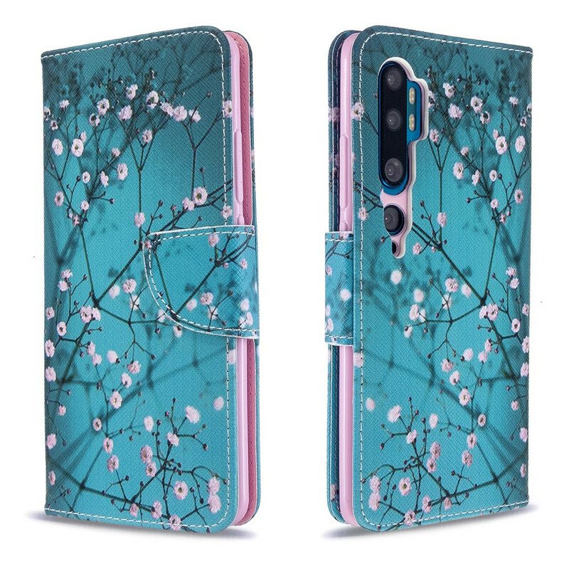 Lærdeksel Til Xiaomi Mi Note 10 / 10 Pro Blomstrende Tre