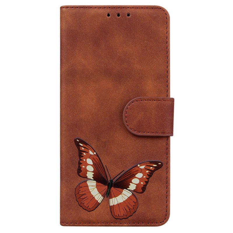 Folio Deksel Til Google Pixel 6 Skin-touch Butterfly