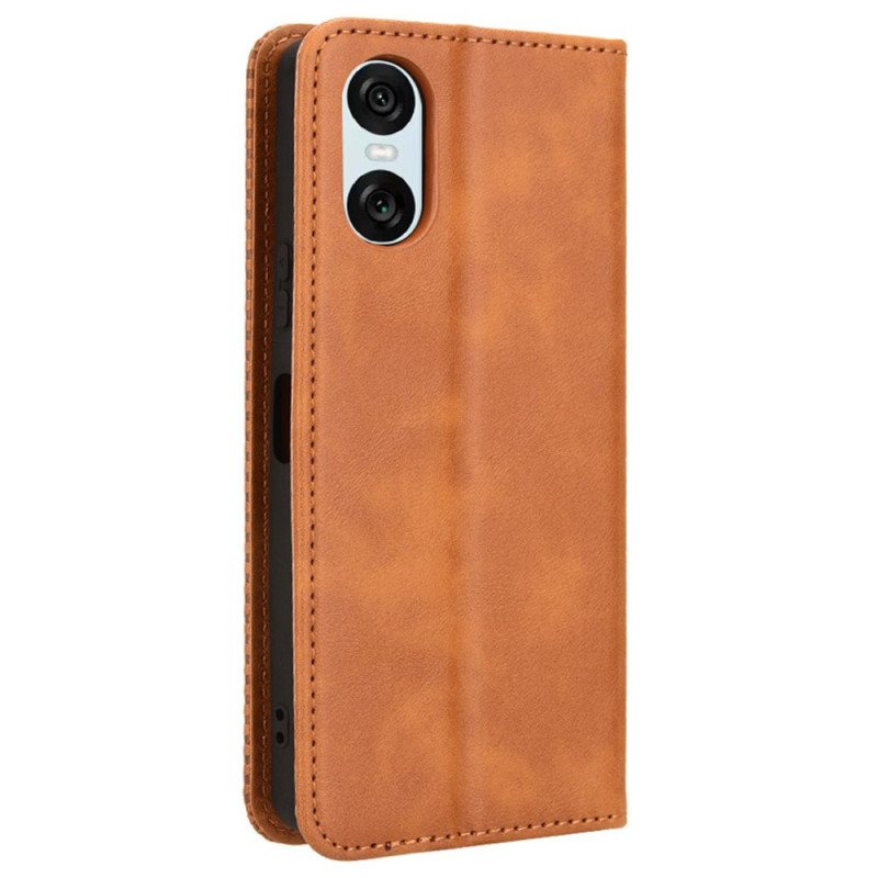 Folio Deksel Sony Xperia 10 Vi Vintage Stil