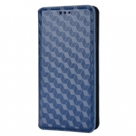 Beskyttelse Deksel Til Samsung Galaxy M23 5G Folio Deksel 3d Cube Leather Effect