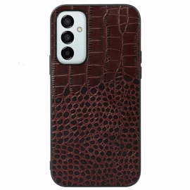 Deksel Til Samsung Galaxy M23 5G Ekte Crocodile Texture Lær