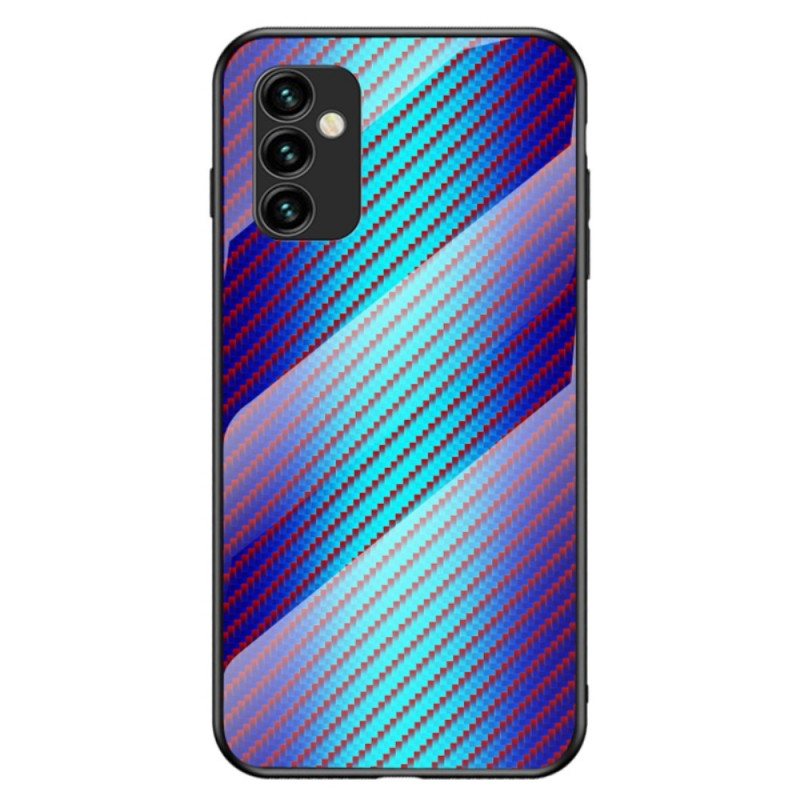 Deksel Til Samsung Galaxy M23 5G Karbonfiber Herdet Glass