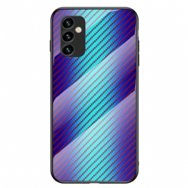 Deksel Til Samsung Galaxy M23 5G Karbonfiber Herdet Glass