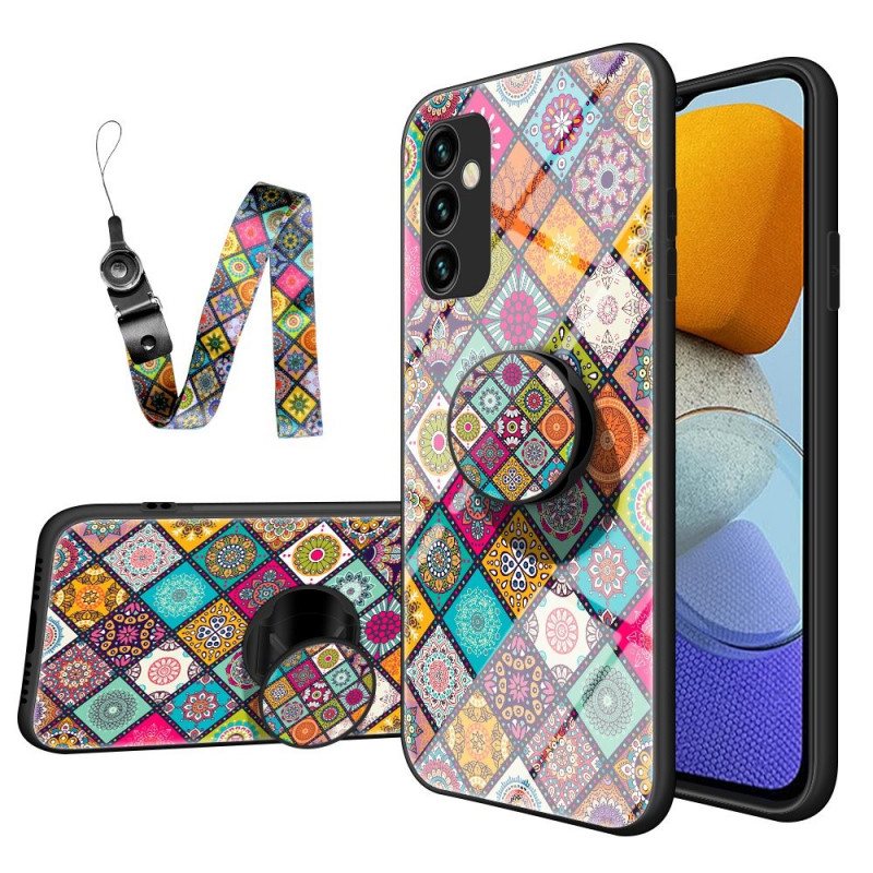 Deksel Til Samsung Galaxy M23 5G Patchwork Magnetisk Holder