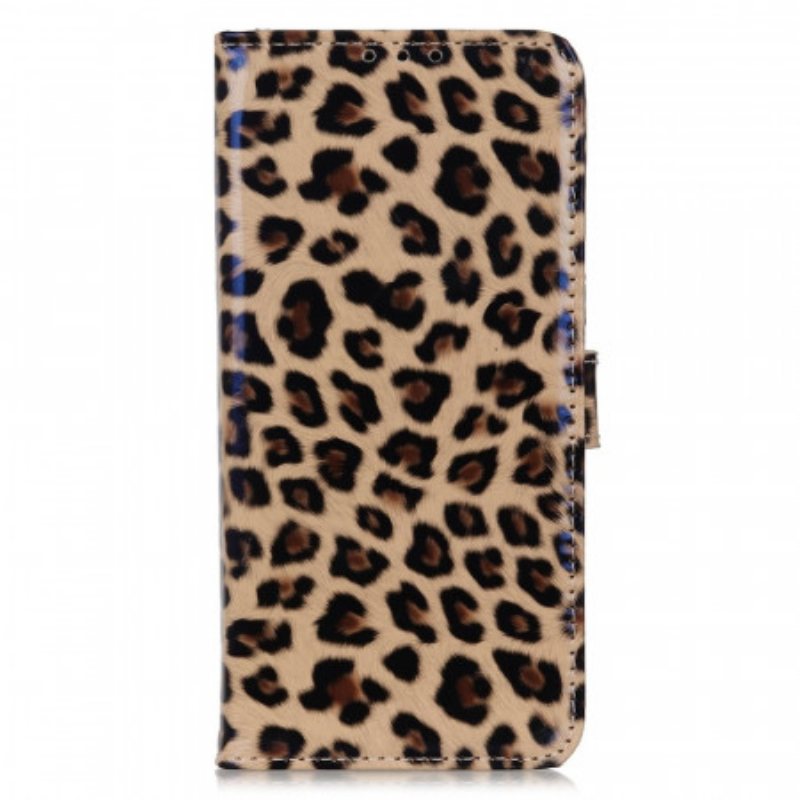 Folio Deksel Til Samsung Galaxy M23 5G Leopardhudeffekt