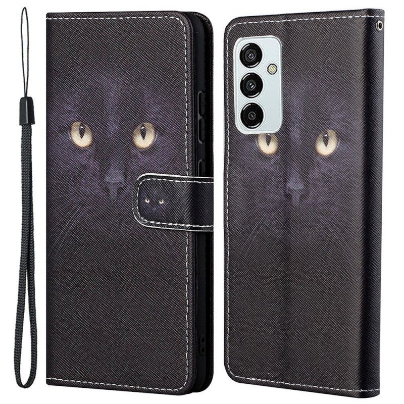 Folio Deksel Til Samsung Galaxy M23 5G Med Kjede Thong Cat