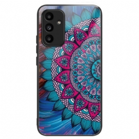 Deksel Samsung Galaxy A15 Mandala Herdet Glass